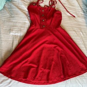 Tie strap skater dress